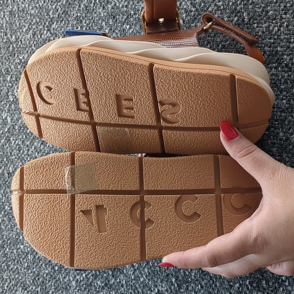 4CCCCEES NWOT Mellow Tan Sandal Platforms - Picture 5 of 5
